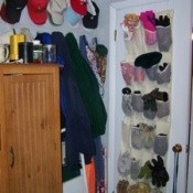 Store Hats And Gloves In Hanging Shoe Organizers