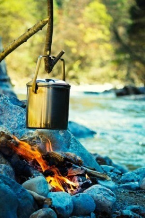 Cooking Over Camp Fire