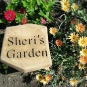 Stepping Ston With "Sheri's Garden" on it