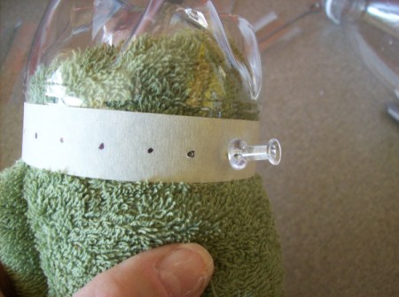 Clean out bottle bottom