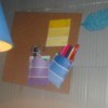Use Paint Colour Strips As Wall Pockets