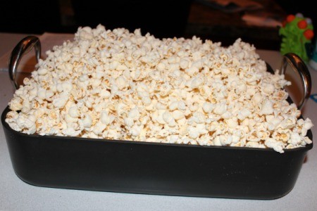 Popped Corn in pan