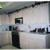 Wall of kitchen cabinets