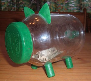 Mayonnaise Jar Piggy Bank