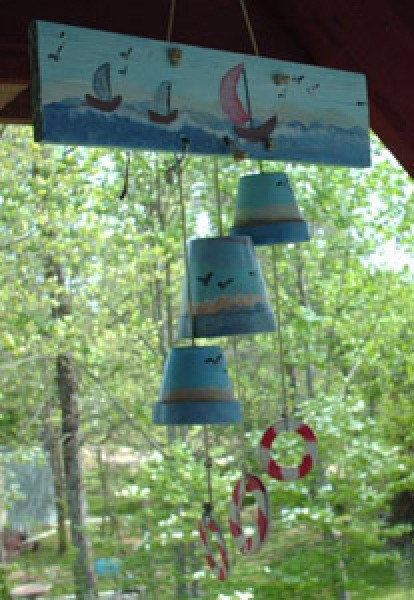 Recycled Clay Pot Wind Chimes