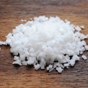 Sea Salt on Wooden Table