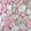 Pink and White Packing Peanuts