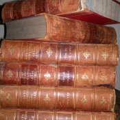 stack of encyclopedias