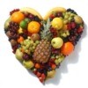 Fruits and Vegetables in Heart Shape