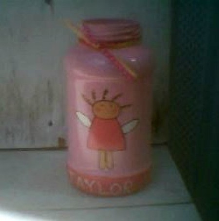 Girl Bank from Mayo Jar