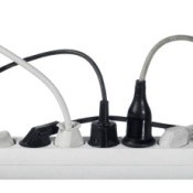 Power Strip With Many Cords Plugged In