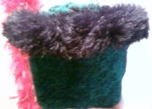 Green Felt Purse