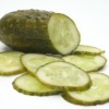 Dill Pickle on White Background