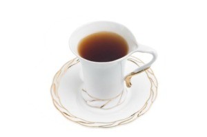 Tea Cup and Saucer on White Background