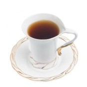 Tea Cup and Saucer on White Background