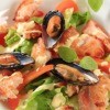 Seafood Salad in White Bowl