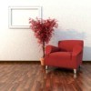 Red Chair on Hardwood Floor