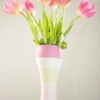 Yarn Wrapped Vase With Tulips