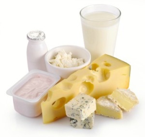Dairy Products on White Background