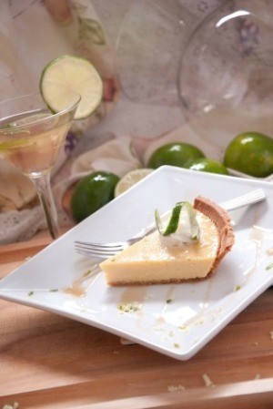 Margarita Pie on White Plate