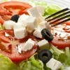 Feta Salad with Fork