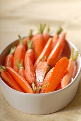 Glazed Carrots in White Dish