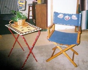Salvage Chair and TV Tray