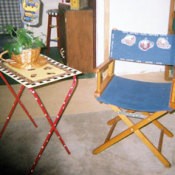 Salvage Chair and TV Tray