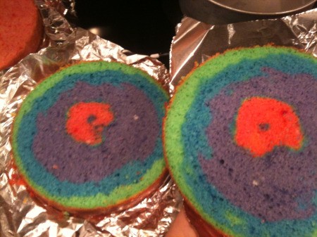 Cut rainbow cake 2