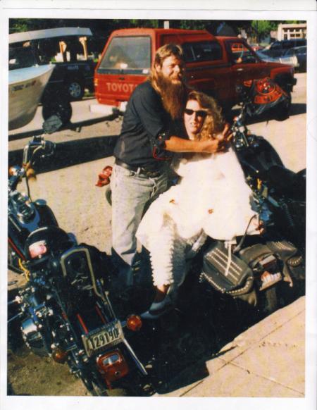 Biker Wedding Photo