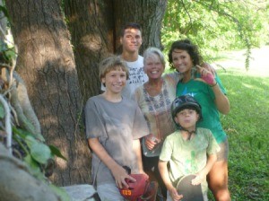 A family that just discovered their geocache