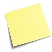 yellow post it note