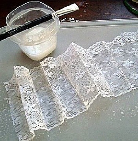 Apply Glue to Lace