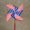 Red, white, and blue pinwheel.