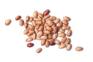 Pinto Beans on White Background