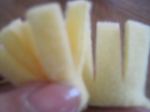 Rolling after applying glue.