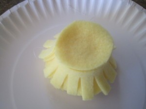 Attach circle to back.