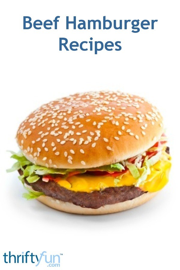 Beef Hamburger Recipes ThriftyFun