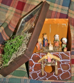Nativity in a shoe box.