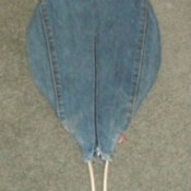 Jeans tennis racket cover.