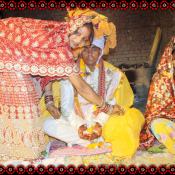 Three members of wedding party.