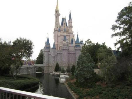 Rear of the castle at Disney World in Florida.