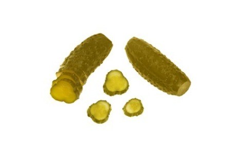 Sweet Pickles on White Background