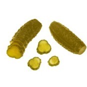Sweet Pickles on White Background