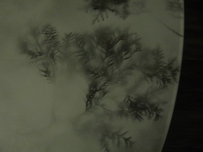 Leaf Patterned Glass Table Top