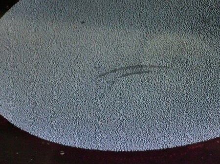 A stain on a smoothtop stove.