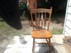 Chair before painting.