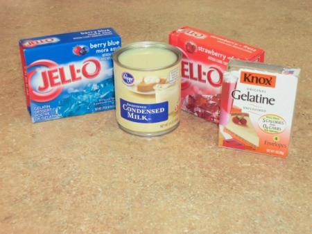 Jello, gelatin, and condensed milk