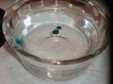 first color in water