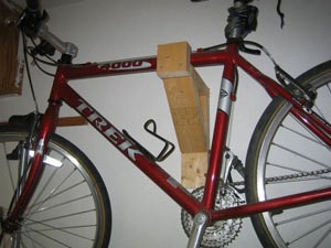 wooden bike rack